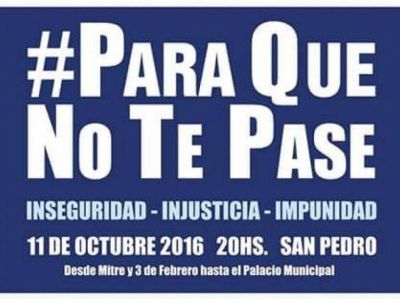 �Para que no te pase�. San Pedro marcha pidiendo m�s seguridad