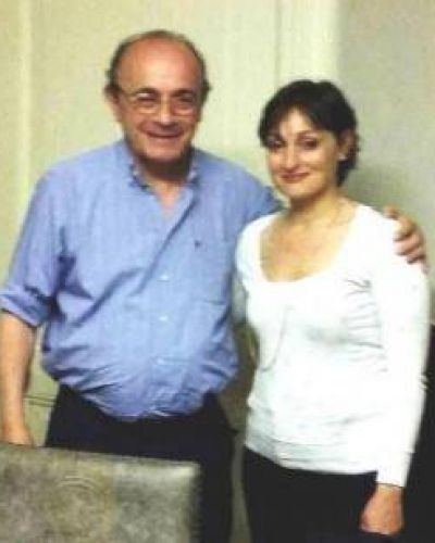 La concejala Mar�a Laura Razzari con Leopoldo Moreau