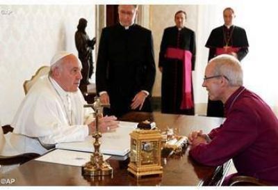 Papa: cat�licos y anglicanos impulsemos nuestro camino com�n. Oraci�n, testimonio y misi�n