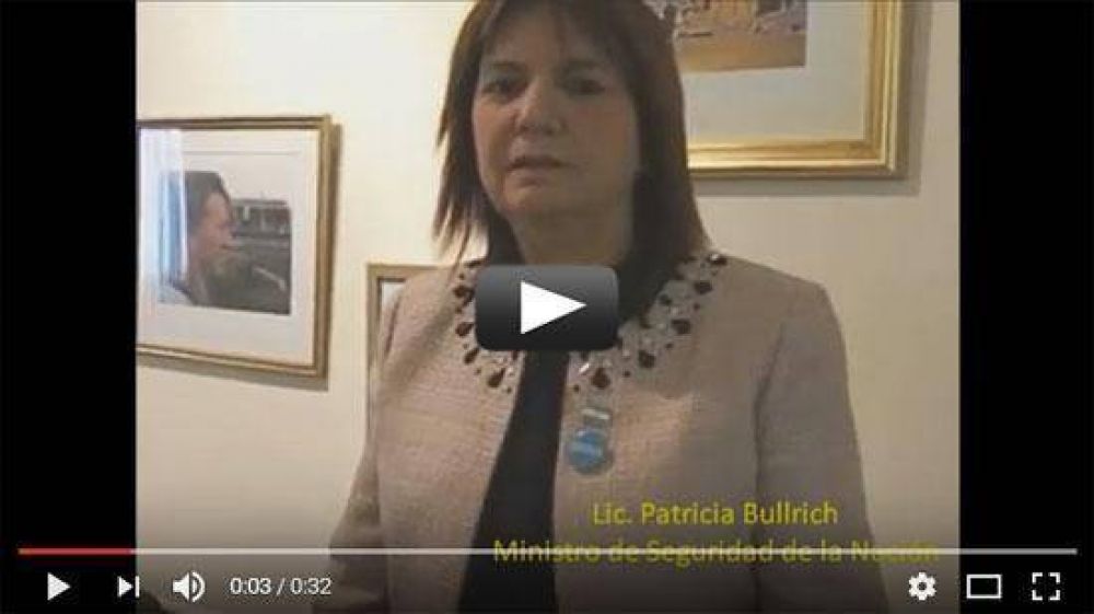 El saludo de la ministra de Seguridad Patricia Bullrich por Rosh Hashan