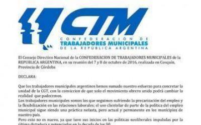 Municipales impulsan el paro