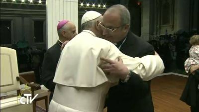 El rector de la Bas�lica estuvo con Francisco