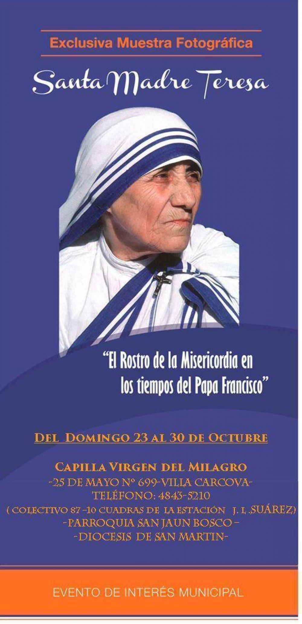 Se viene la muestra fotogr�fica de la Santa Madre Teresa de Calcuta