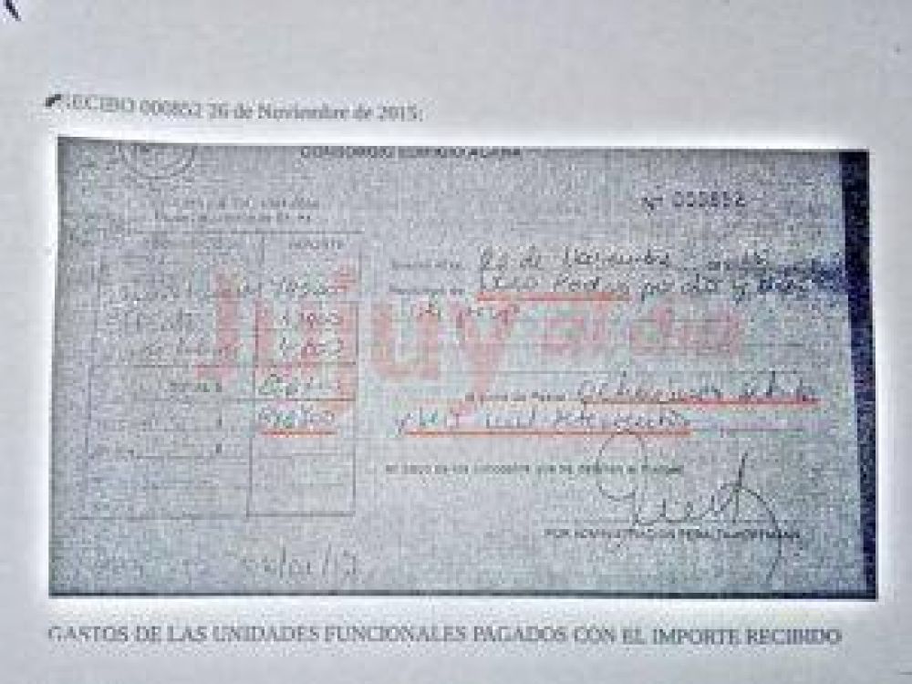 EXCLUSIVO: ste es el recibo por casi 900 mil pesos pagados por el marido de Milagro Sala