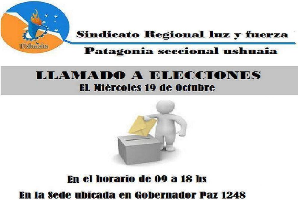 Elecciones en Luz y Fuerza Regional Patagonia
