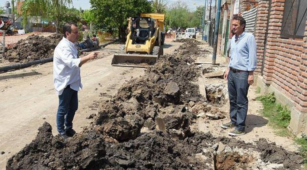 Katopodis recorri nuevas obras de saneamiento en el rea Reconquista