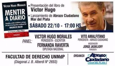 V�ctor Hugo Morales llega a Mar del Plata para presentar su libro �Mentir a Diario�