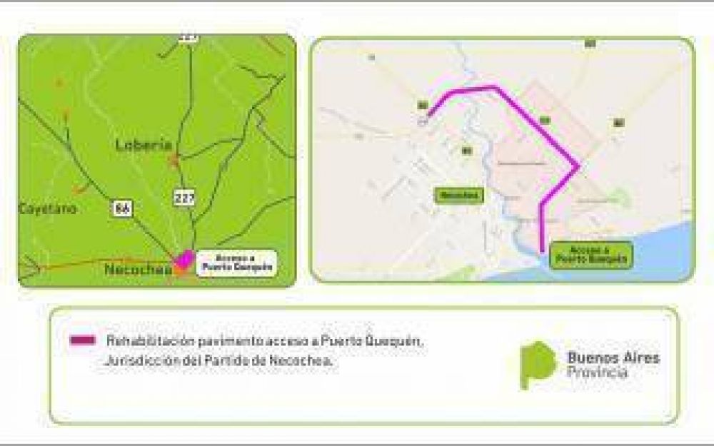 Licitaron obras en el acceso al puerto Quequn y camino vecinal de Pergamino