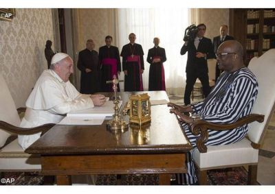 El Papa recibi� al presidente de Burkina Faso: la reconciliaci�n nacional al centro del coloquio