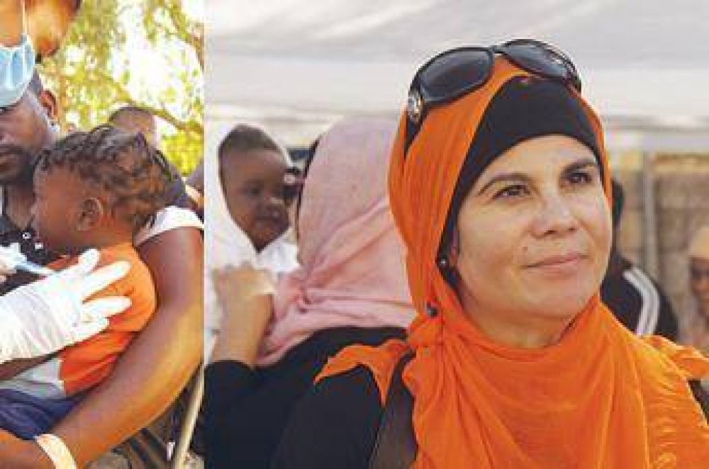 Musulmanas latinas ayudan a los refugiados haitianos y africanos