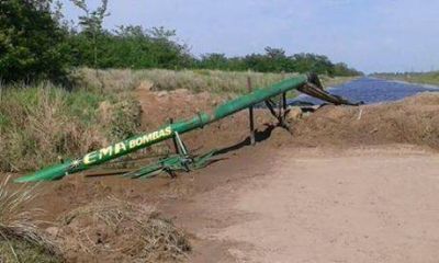 Colocaci�n de un tap�n y trabajos de bombeo para que el agua no ingrese a Colonia Ser�