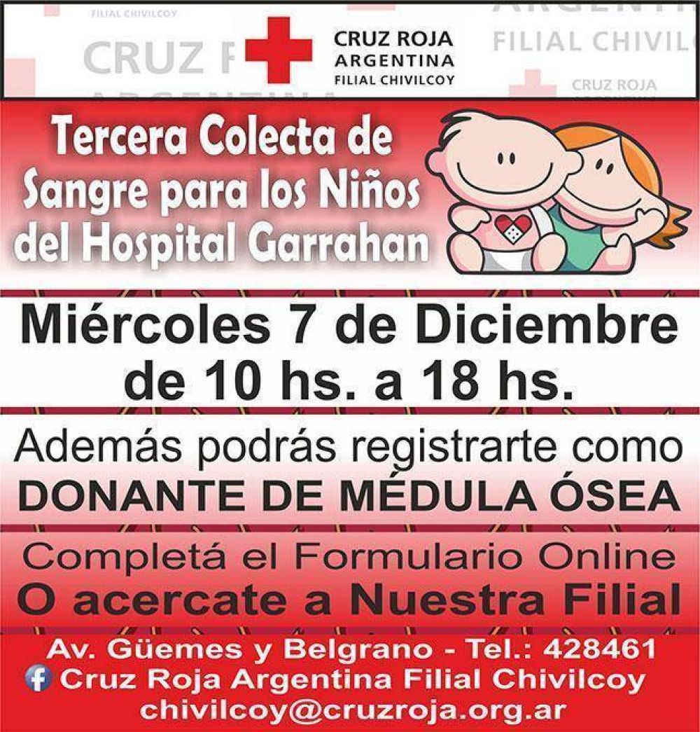 Cruz Roja Argentina: Colecta de Sangre para el Hospital Garrahan