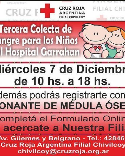 Cruz Roja Argentina: Colecta de Sangre para el Hospital Garrahan