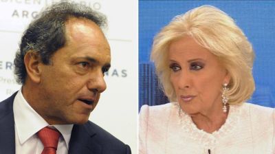 Tras pasar un momento inc�modo en TV, Daniel Scioli arremeti� contra Mirtha Legrand
