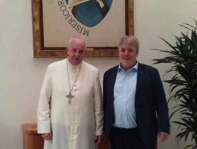 Gustavo Vera se reuni� con el Papa y hablaron de narcotr�fico, refugiados y esclavitud