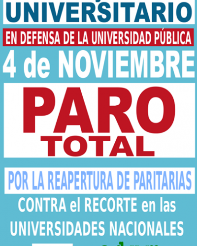 Paro y movilizaci�n de docentes universitarios