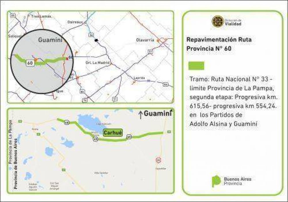 Se licit la repavimentacin de las rutas provinciales de Buenos Aires, nmeros 46 y 60