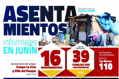 En los asentamientos de Jun�n las prioridades son agua potable y cloacas 