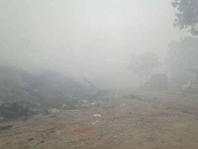 ECOAZUL ENVUELTO EN UNA NUBE PRODUCTO DE LA QUEMA DE BASURA