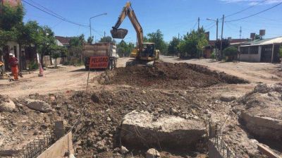Avanza una obra clave para drenar el agua de lluvia