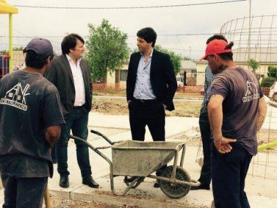 Garc�a De Luca visit� obras de h�bitat en General Rodr�guez
