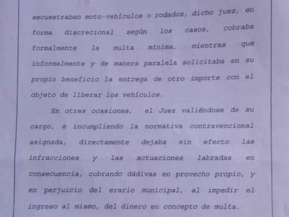 El negocio de las multas de tr�nsito: Juez de Faltas platense fue procesado por coimas