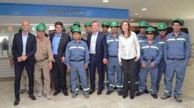 Macri y Vidal inauguraron la nueva estaci�n A del Valle con Jorge Macri