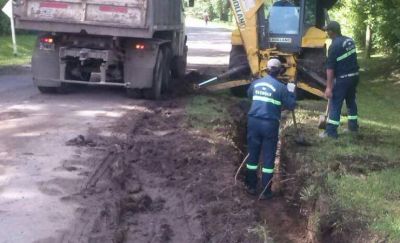 La Municipalidad contin�a con los trabajos de bacheo y mejora del espacio p�blico en Bel�n de Escobar