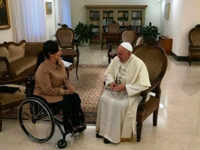 El Papa recibi� en audiencia privada a la vicepresidenta Gabriela Michetti