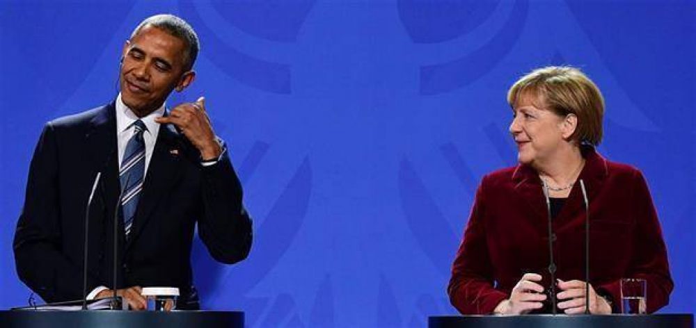 Un traspaso simblico: Obama le entrega a Merkel la posta de 
