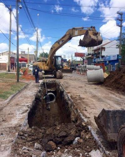 Brown: inici� una obra que pondr� fin a las inundaciones en Calzada