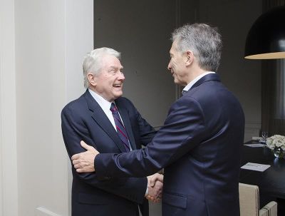 Luis Palau se reuni� con el presidente Mauricio Macri