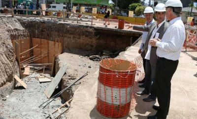 Tagliaferro supervis� la obra de la Cuenca Hidr�ulica Haedo Norte