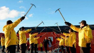 Docentes ant�rticos se casaron en la base Esperanza