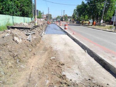 Siguen las obras en Camino Belgrano