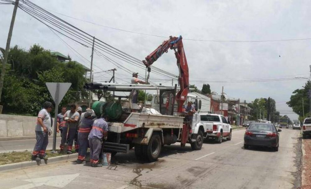 Avanzan las obras que brindan m�s iluminaci�n y seguridad en accesos de Tigre