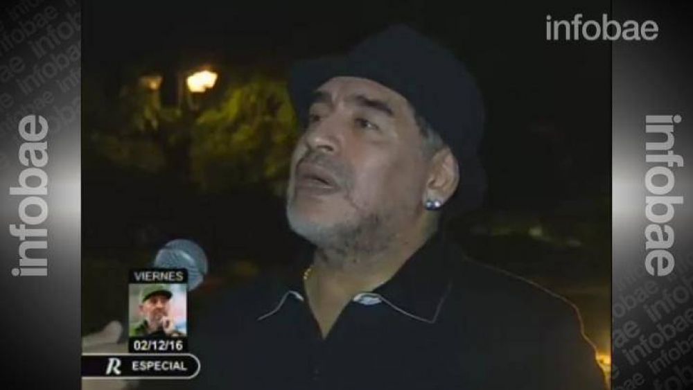 Maradona lleg� a Cuba y volvi� a criticar a Macri