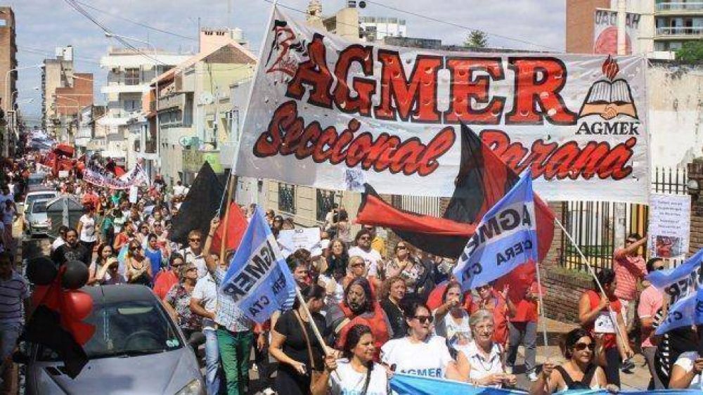 Agmer Paran marchar el lunes a la Casa de Gobierno por los errores en los pagos de salarios
