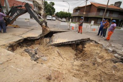 Comenz� la excavaci�n en Urquiza y Mariano Comas