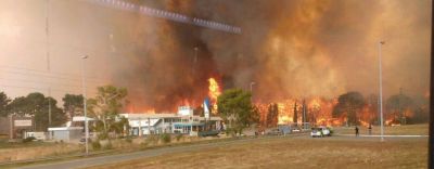 El impresionante video del fuego en Valeria del Mar