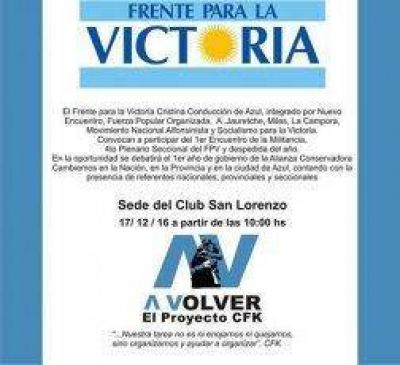 El Frente para la Victoria se re�ne en Azul