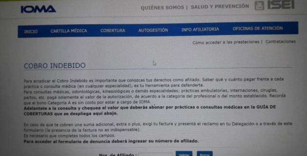 IOMA suspender� a los m�dicos que cobren un plus
