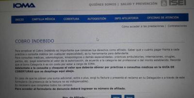 IOMA suspender� a los m�dicos que cobren un plus