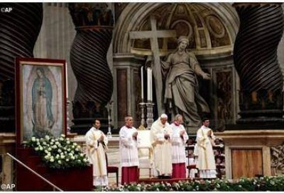 El Papa en la fiesta de la Emperatriz de Am�rica: �Con Mar�a le decimos s� a la vida y no a la indiferencia�