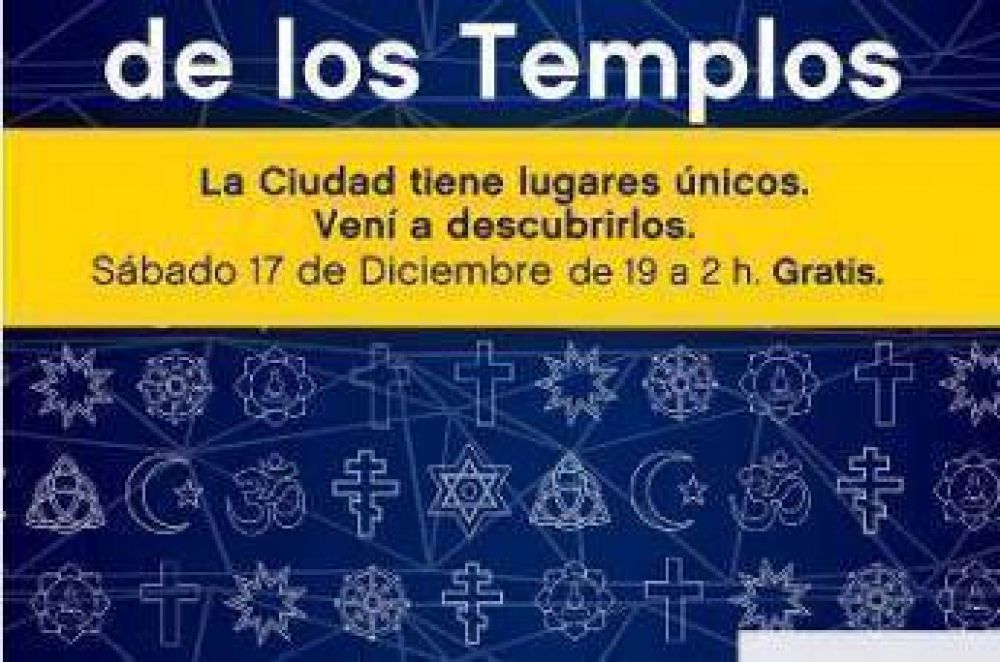 Noche de los templos en la ciudad de Buenos Aires