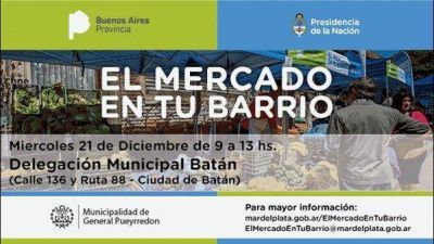 �El Mercado en tu barrio� recorrer� Mar del Plata y Bat�n