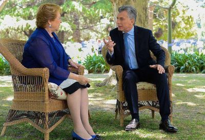 Macri cruz� a Cabello: 