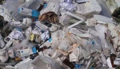 Alarma sanitaria: hallan residuos hospitalarios en la cava