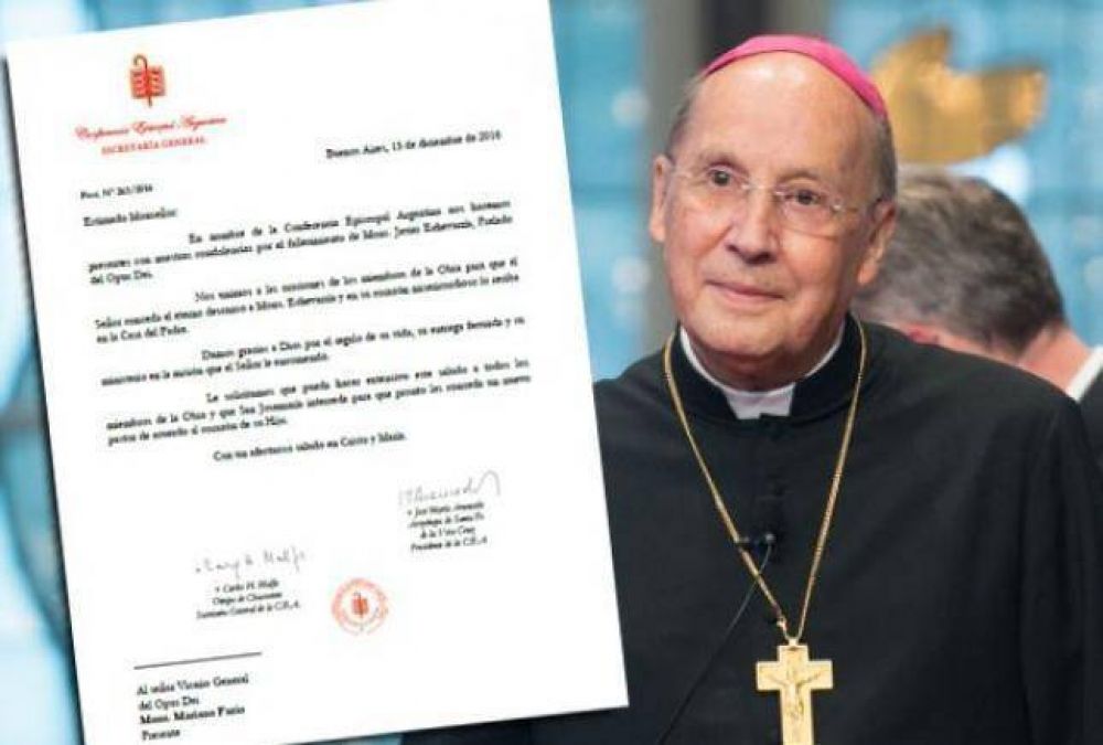 Carta de condolencias al Opus Dei