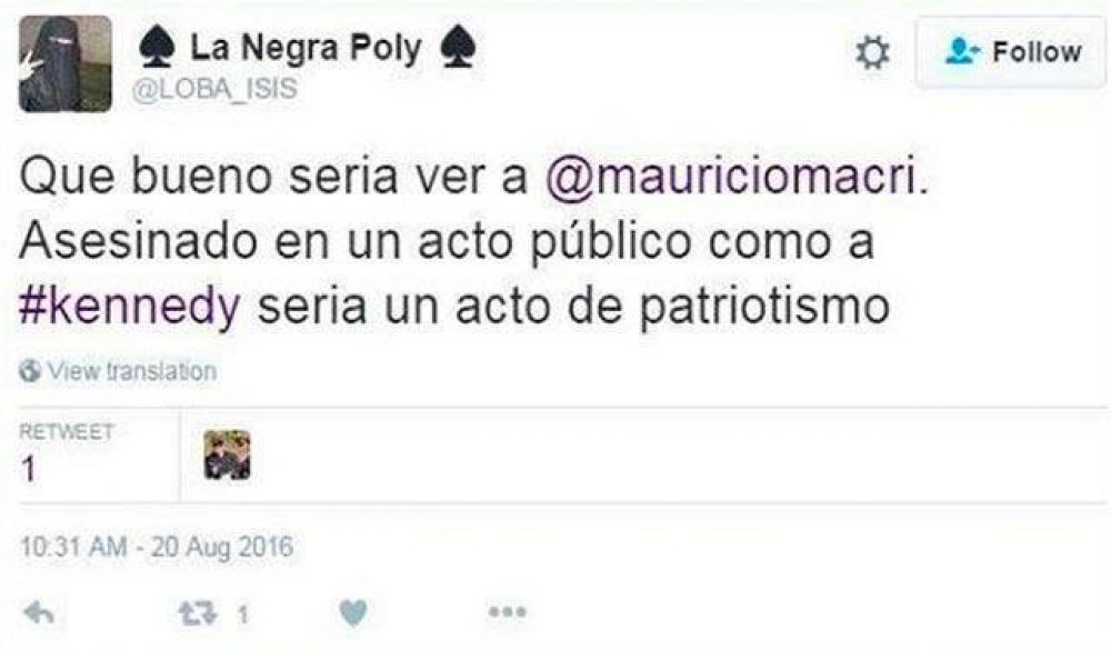 Detenido en Mar del Plata por amenazar a Mauricio Macri